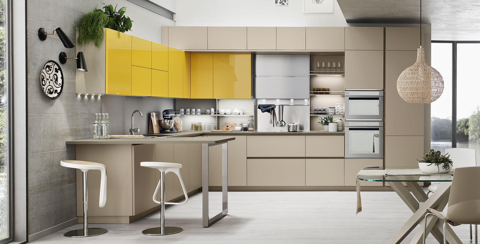 Lounge Shellsystem Laccato Beige Ecru 084 / Giallo Girasole 861