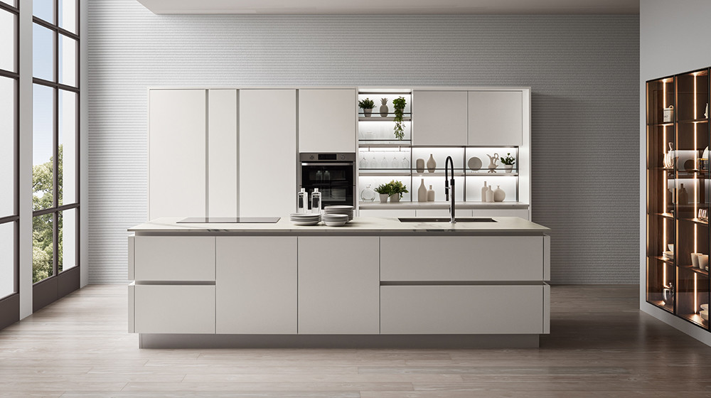 VENETA CUCINE CON LUXELT, Cucina di Veneta Cucine con barra…