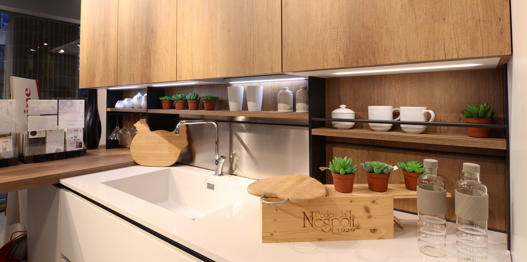 Cucina Oyster silk bianco neve