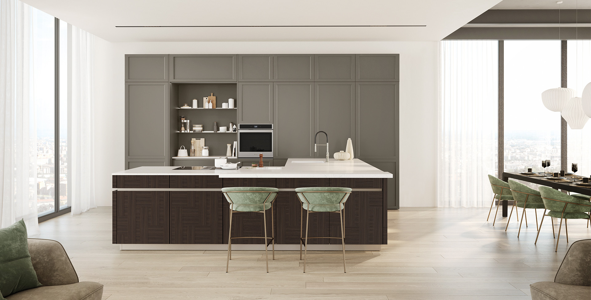 Convivio Grigio Navigli 877 / Iconica Mosaico Scuro DEK 967