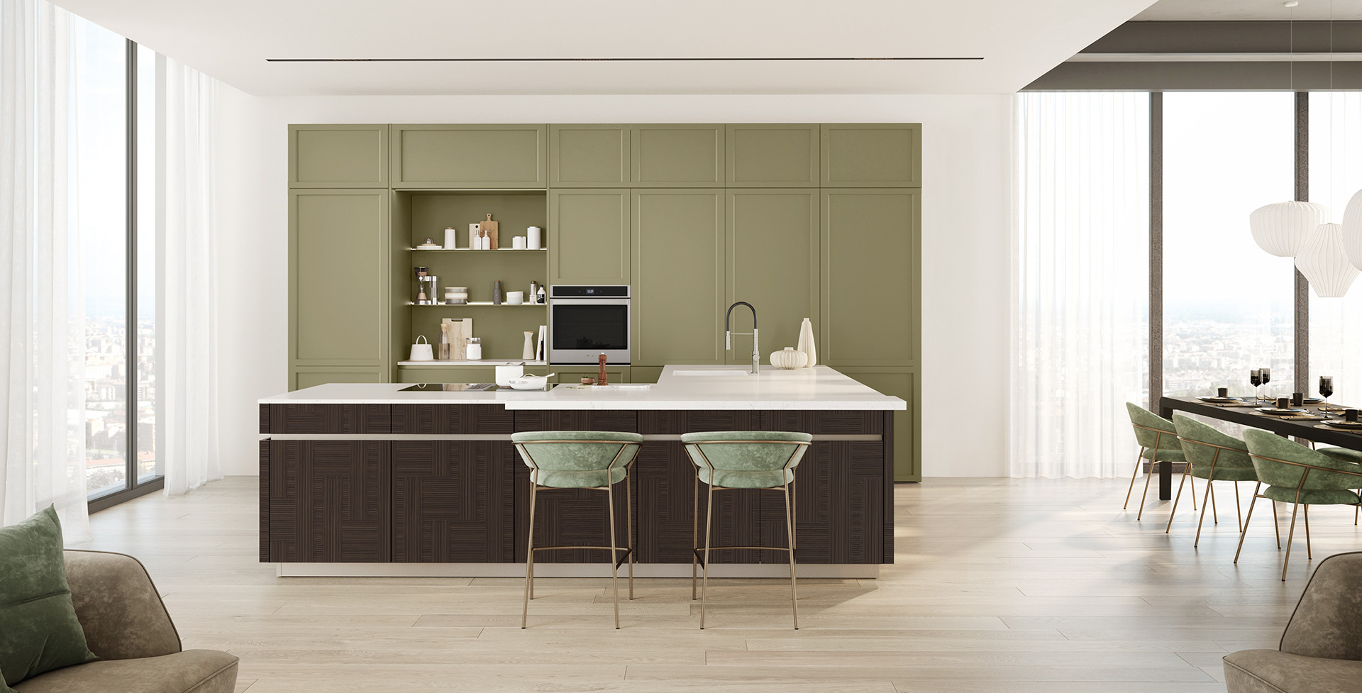 Convivio Verde Lanza 863 / Iconica Mosaico Scuro DEK 967