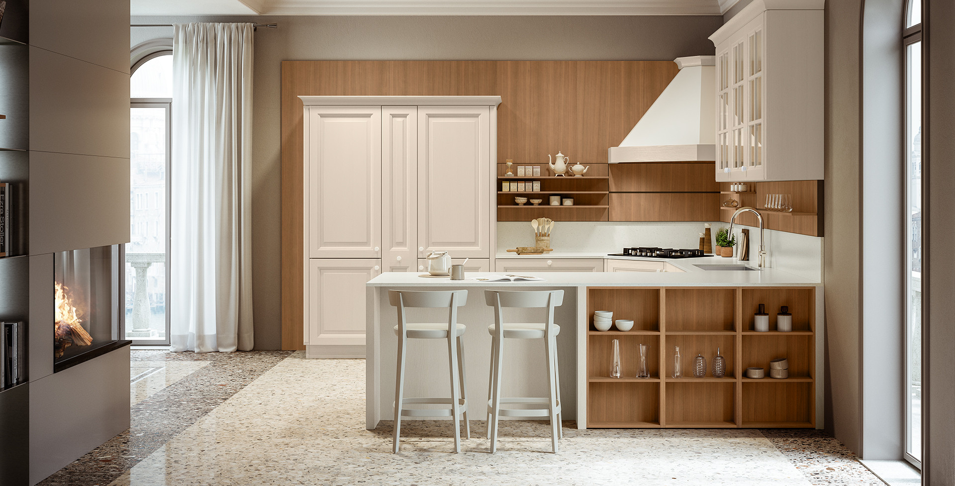 Pavese Frassino Laccato Beige 721 