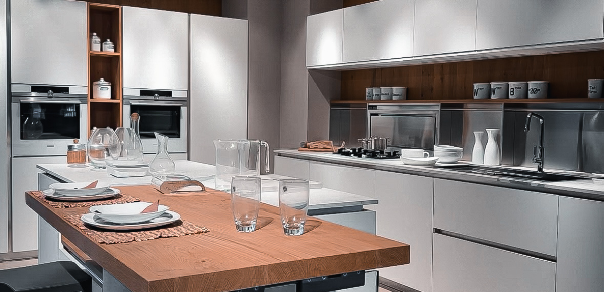 Lounge Fenix ShellSystem bianca e legno rovere