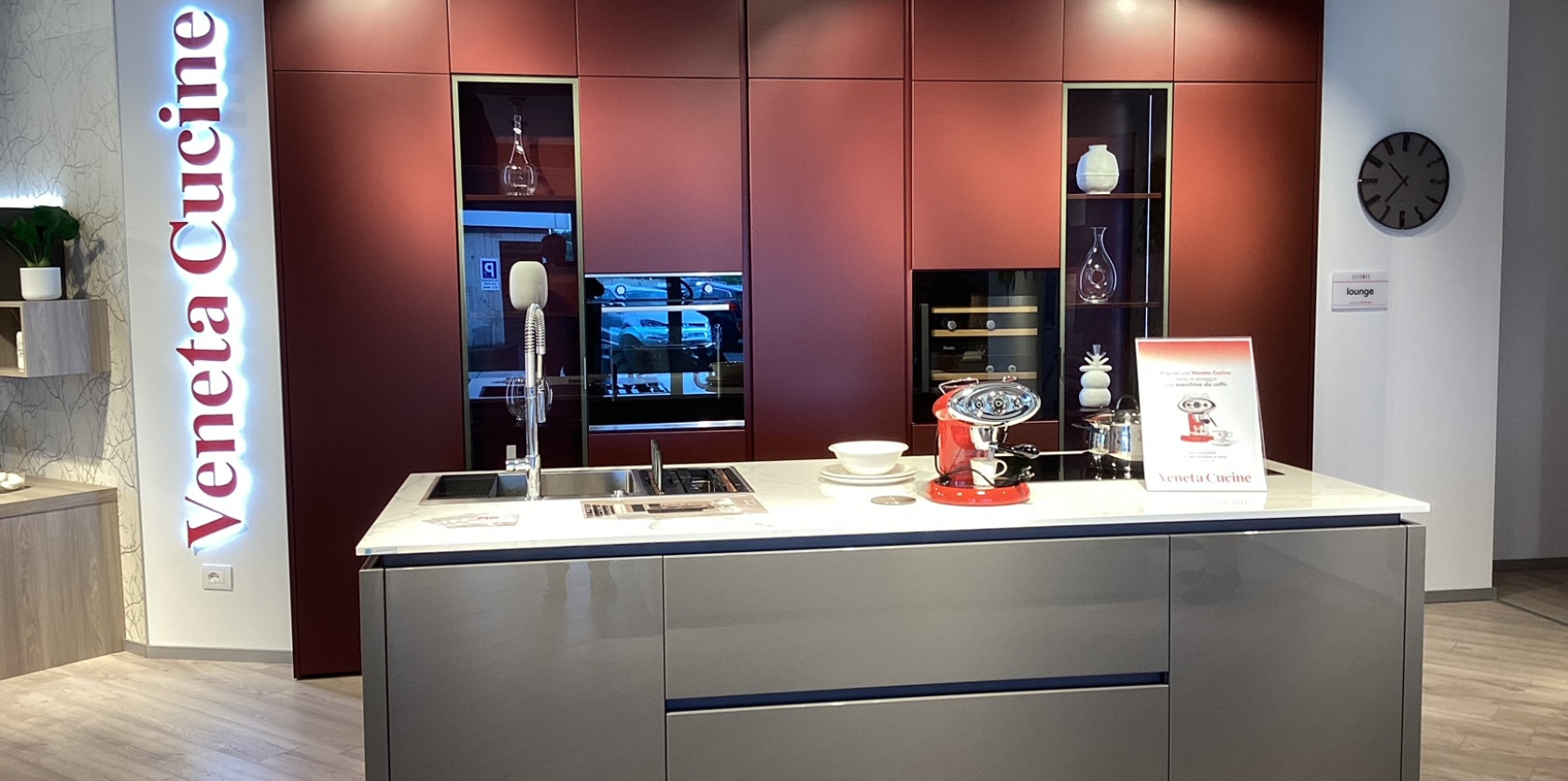 Cucina Lounge Laccato Metallo Liquido / Laccato Lucido