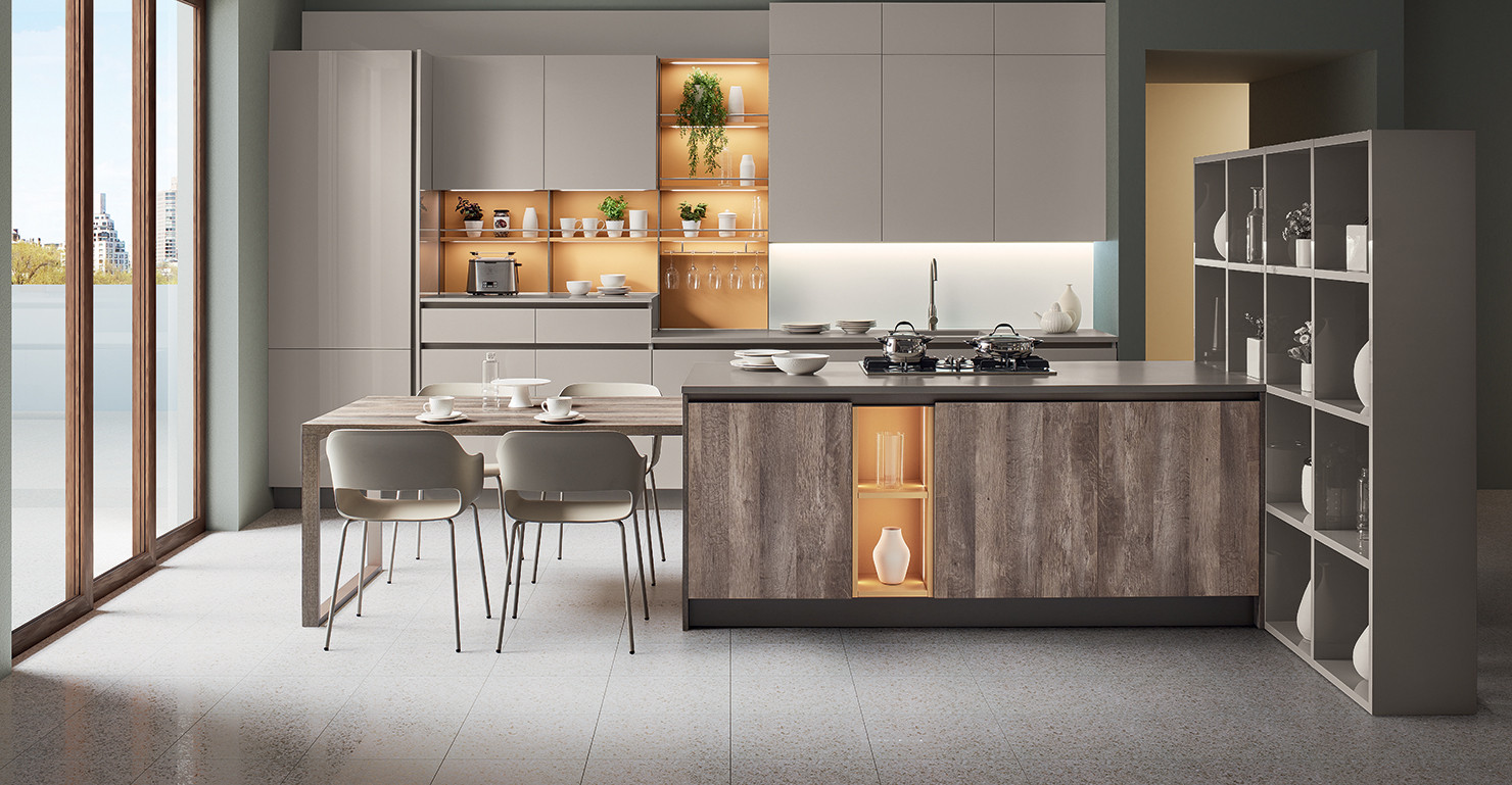 #Living Laccato Lucido Marron Mocaccino