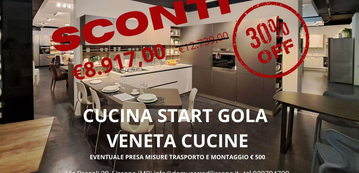VENETA CUCINE START TIME GOLA CON COLONNE START TIME PRESA SCONTO 30% 