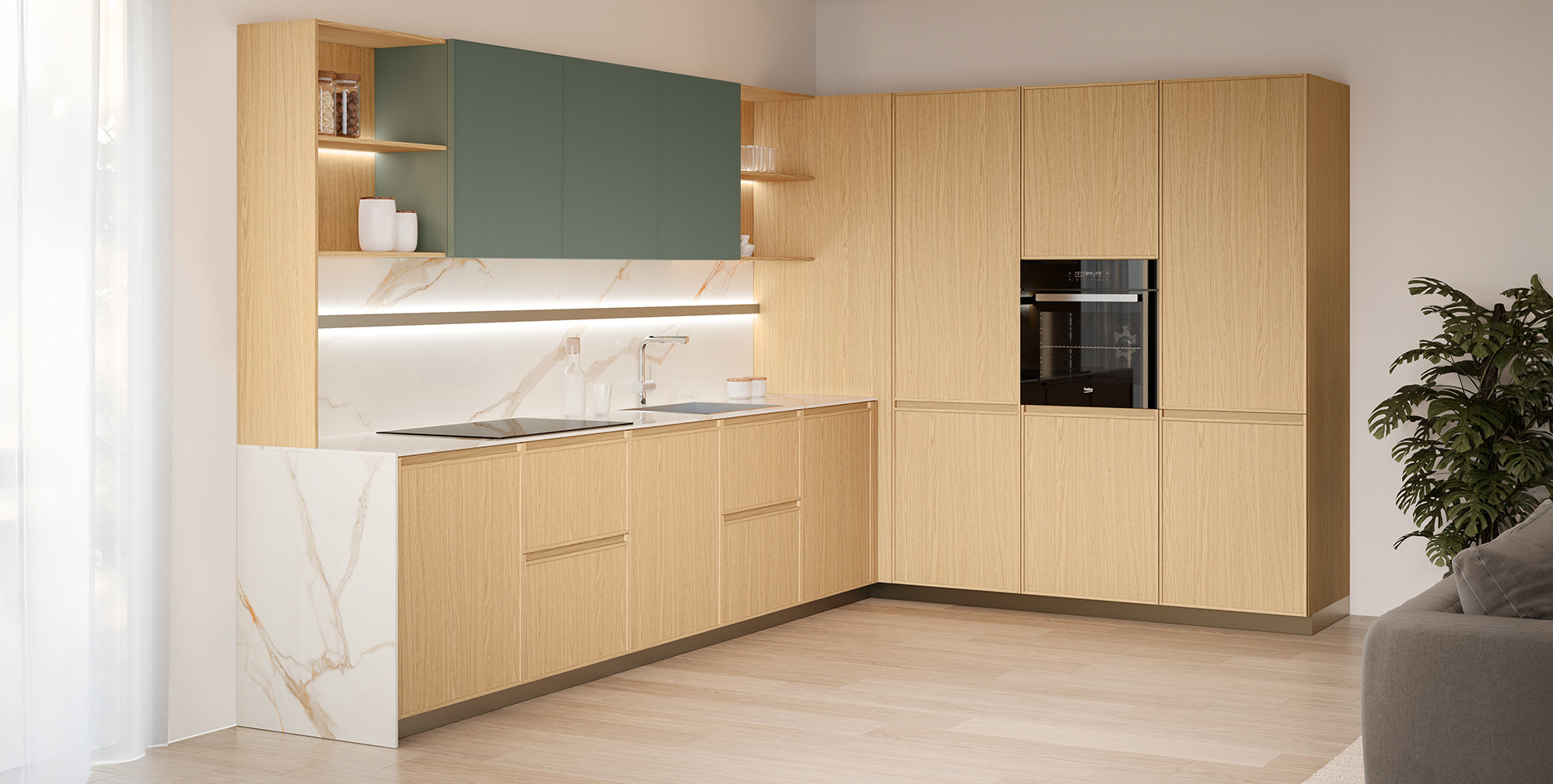Sakura Rovere Ikebana 915, Iconica Verde Soft 919