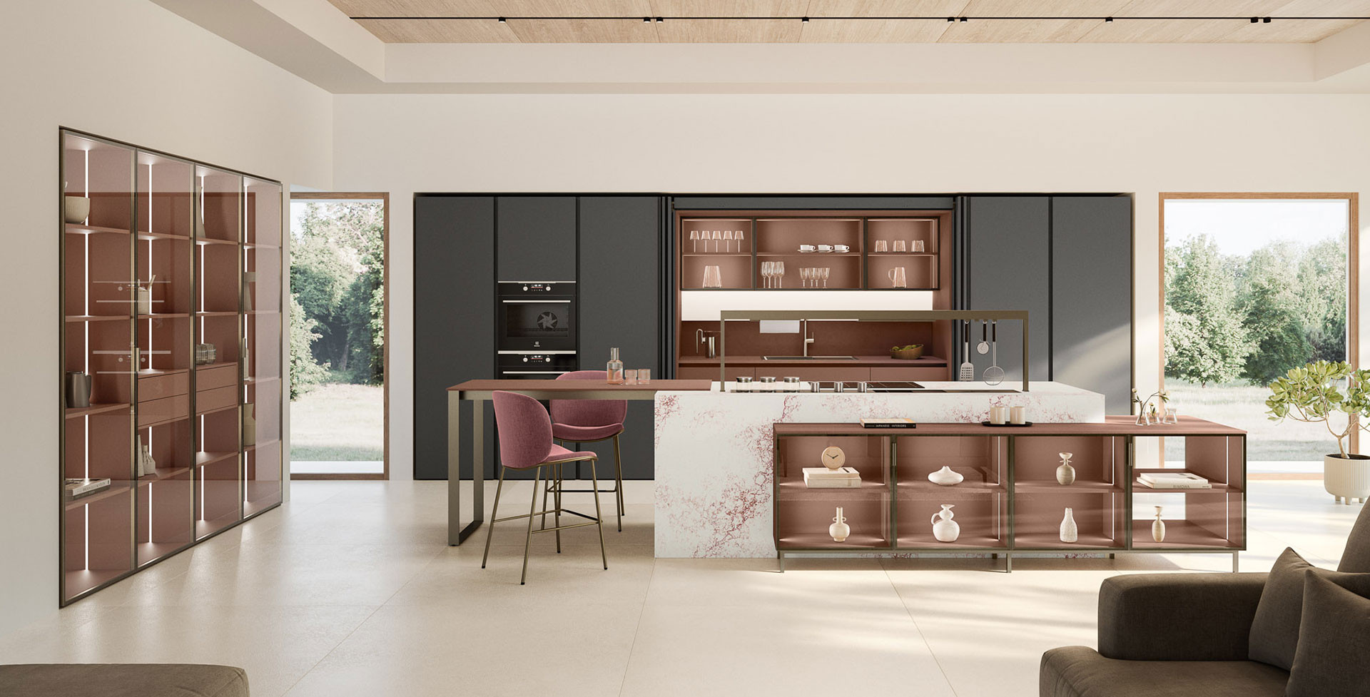 Lounge Ardesia 077 / Rosso Etrusco A1M