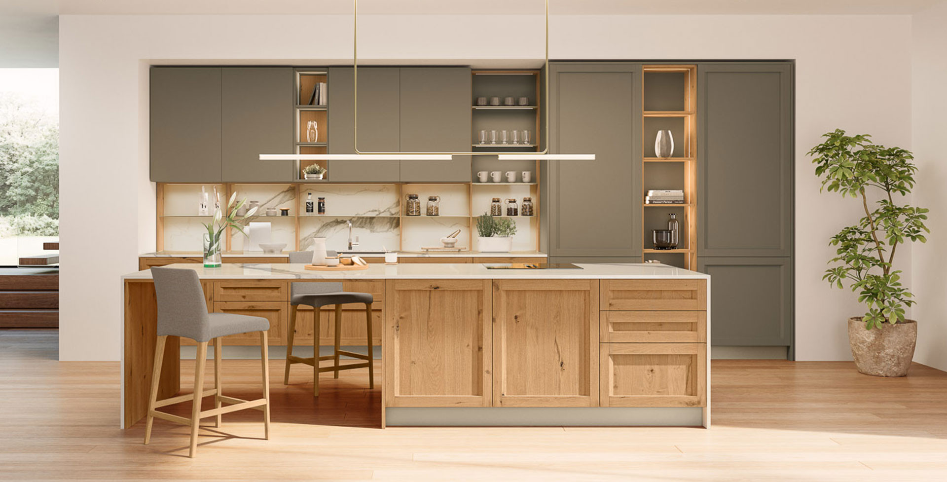 Milano Rovere Nodoso Chiaro 799 / Marrone Brera 876