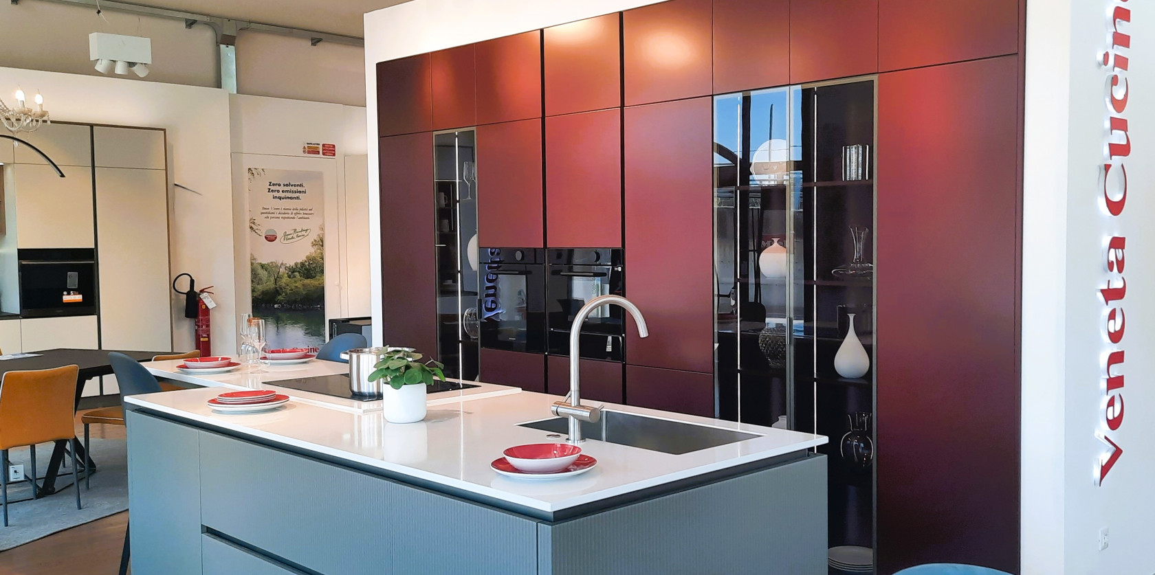 Lounge/ Canneté vetro opaco 