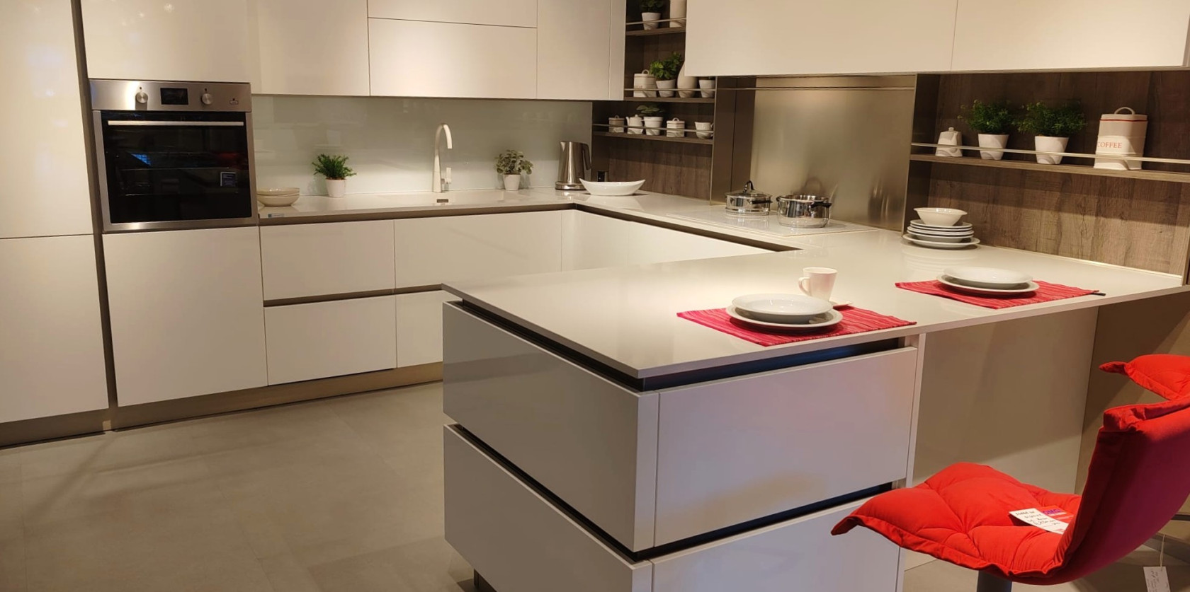 Veneta Cucine - Modello OYSTER LACCATO LUCIDO 